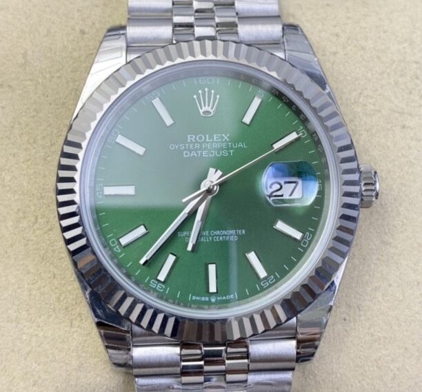 EW Factory Fake Rolex Datejust M126334-0028 Mint Green Dial Size 41mm Watch