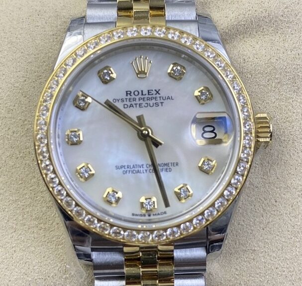 EW Factory Rolex Datejust Best Replica - Gold Watch, Size 31mm