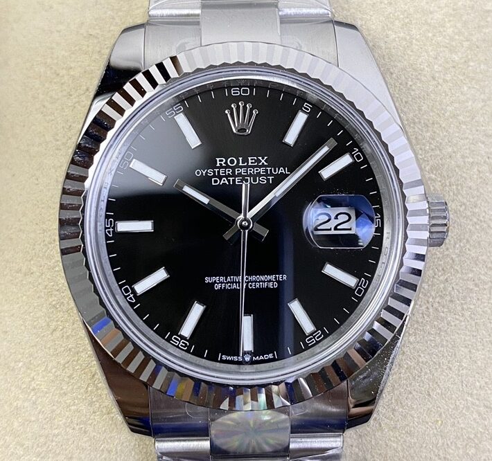 AR Factory Replicas Rolex Datejust M126334-0017 Black Dial