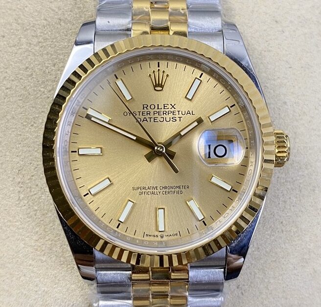 Best Replica Rolex EW Factory Datejust - Gold Watch Size 36mm