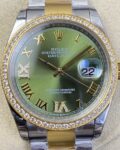 EW Factory Fake Rolex Datejust M126283RBR-0012 Gold Watch