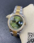 EW Factory Fake Rolex Datejust M126283RBR-0012 Gold Watch