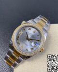 EW Factory Fake Rolexs Datejust M126283RBR-0012 Gold Watch