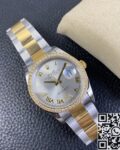 EW Factory Fake Rolexs Datejust M126283RBR-0012 Gold Watch