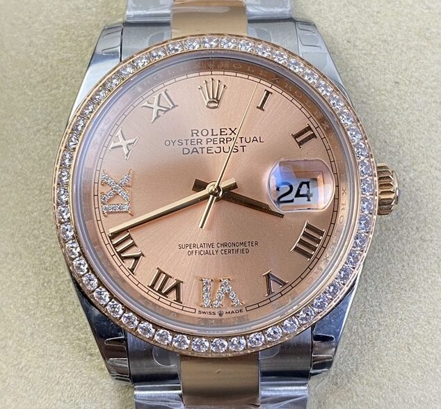 EW Factory Fake Rolex Datejust M126281RBR-0016 Rose Gold Watch