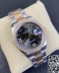 EW Factory Fake Diamond Rolex Watches Datejust M126281RBR-0011 Rose Gold Watch