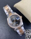 EW Factory Fake Diamond Rolex Watches Datejust M126281RBR-0011 Rose Gold Watch