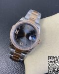 EW Factory Fake Diamond Rolex Watches Datejust M126281RBR-0011 Rose Gold Watch