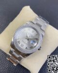 EW Factory Fake Rolex Datejust M126284RBR-0022 Silver Dial