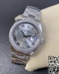 EW Factory Fake Rolex Datejust M126284RBR-0022 Silver Dial