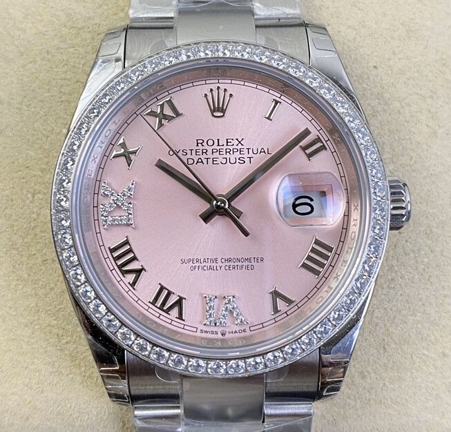 EW Factory Replica Rolex Watch Datejust M126284RBR-0024 Pinkr Dial