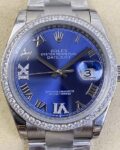 EW Factory Replica Rolex Watches Datejust M126284RBR Blue Dial