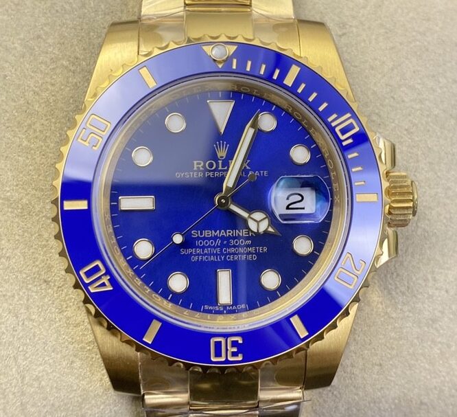 VS Factory Fake Rolex Submariner M126618LB-0002 Gold Watch