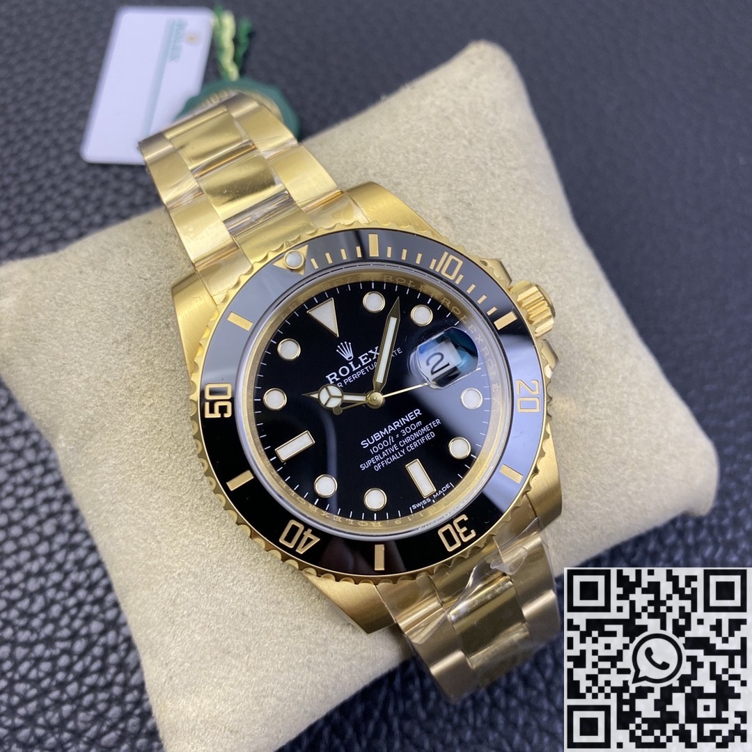 VS Factory Rolex Submariner Fake Watch 116618LN-97208 Gold Watch