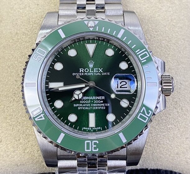 EW Factory Fake Rolex Watches Submariner 116610LN Green Dial