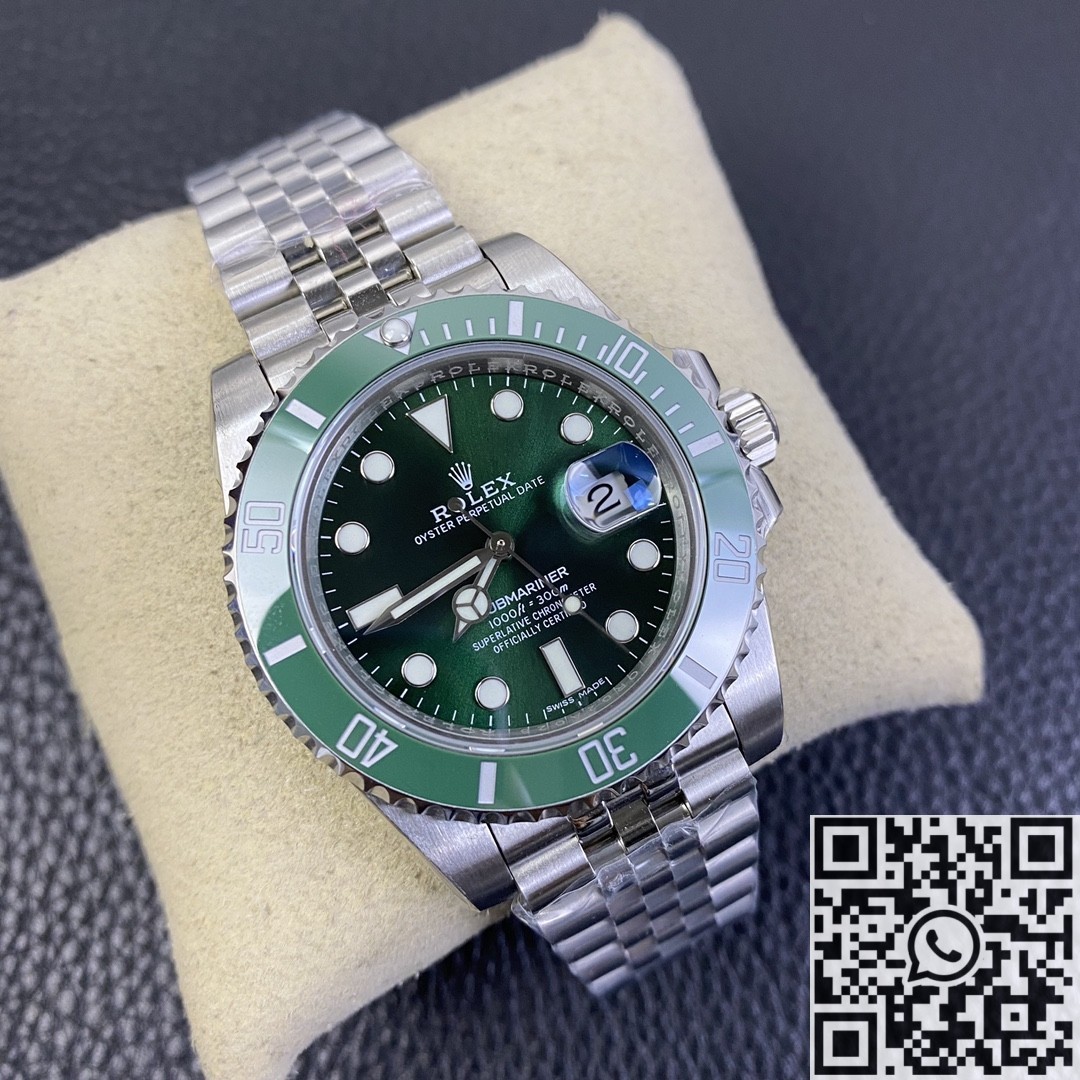 EW Factory Fake Rolex Watches Submariner 116610LN Green Dial