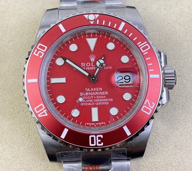 SW Custom Rolex Submariner 116610LN Red Dial Size 40mm Series