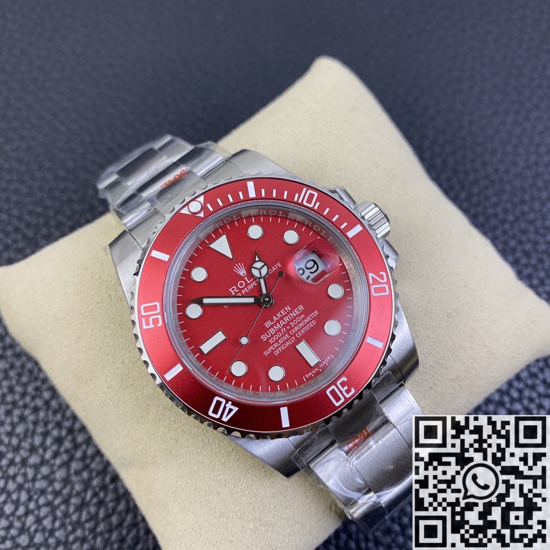 SW Custom Rolex Submariner 116610LN Red Dial Size 40mm Series