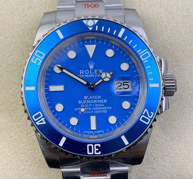 SW Custom Rolex Watches Submariner 116610LN Blue Dial