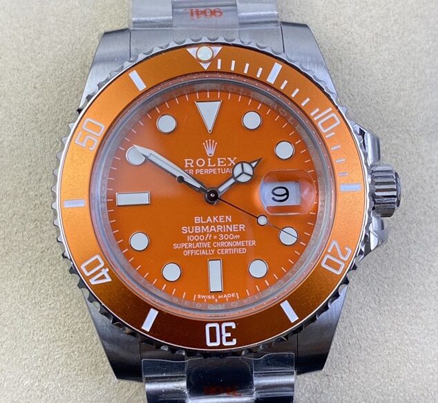 SW Custom Rolex Submariner 116610LN Orange Dial