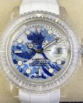 CH Custom Acrylic Clear Rolex Submariner Kanagawa Surf Disk Watches