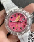 CH Custom Acrylic Clear Rolex Submariner Pink Dial Watches