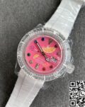 CH Custom Acrylic Clear Rolex Submariner Pink Dial Watches