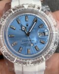 CH Custom Acrylic Clear Rolex Submariner Ice Blue Dial