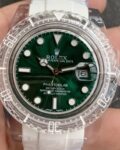 CH Custom Acrylic Clear Rolex Submariner Dark Green Dial