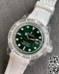 CH Custom Acrylic Clear Rolex Submariner Dark Green Dial