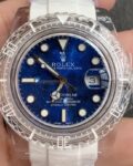 CH Custom Acrylic Clear Rolex Submariner Blue Star Dial