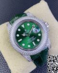 IPK Custom Diamond Set Rolex Submariner Green Dial