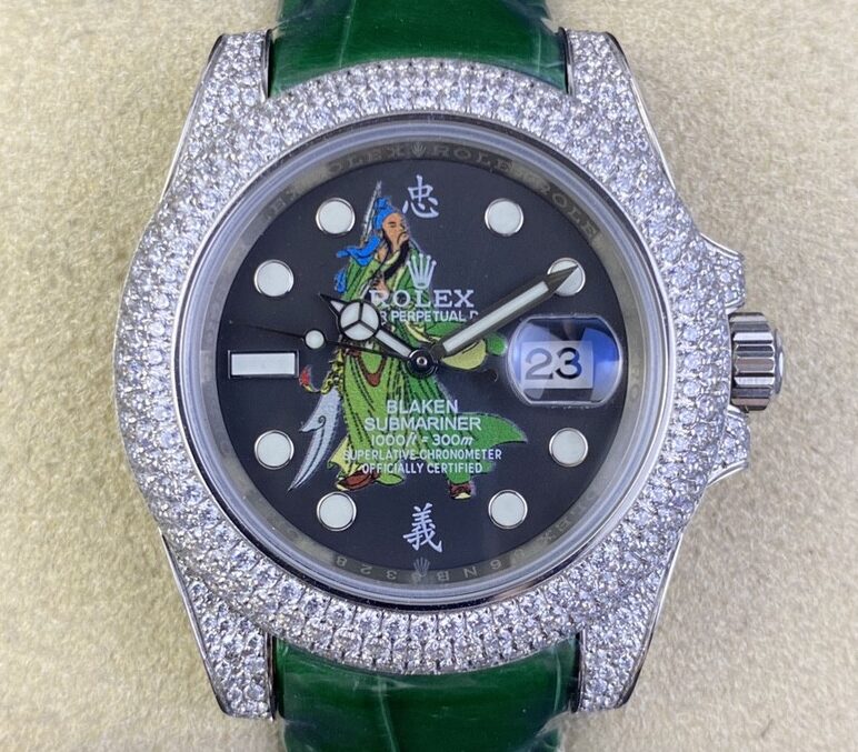 IPK Custom Diamond Set Rolex Submariner Chinese Loyalty Guan Gong Dial