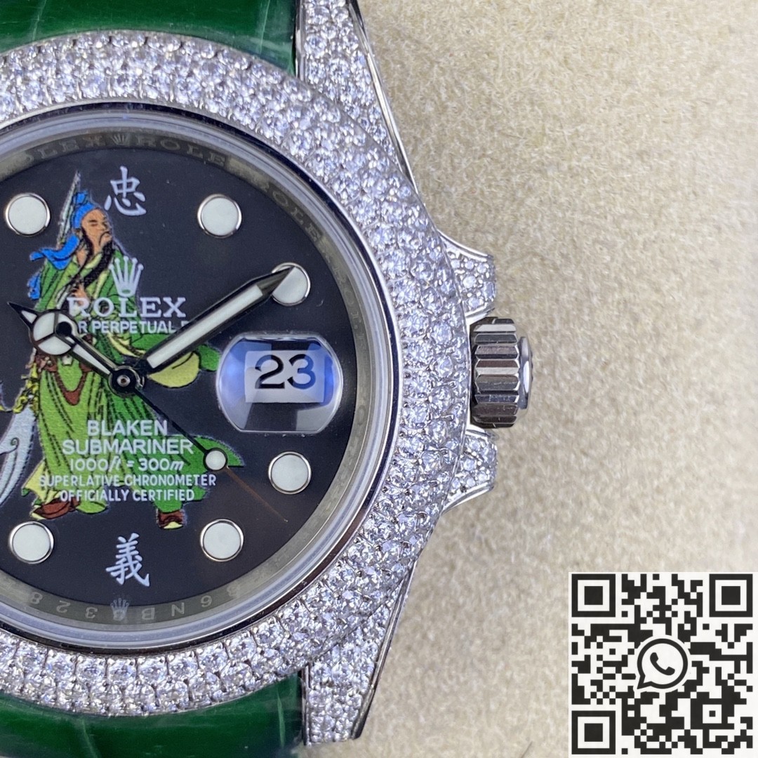 IPK Custom Diamond Set Rolex Submariner Chinese Loyalty Guan Gong Dial