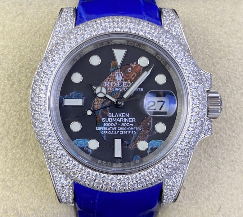 IPK Custom Diamond Set Rolex Submariner Koi Dial