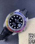 IPK Custom Rolex Submariner Rainbow Diamond Bezel Black Dial