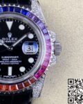 IPK Custom Rolex Submariner Rainbow Diamond Bezel Black Dial