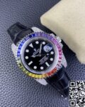 IPK Custom Rolex Submariner Rainbow Diamond Bezel Black Dial