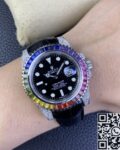 IPK Custom Rolex Submariner Rainbow Diamond Bezel Black Dial