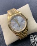 EW Factory Fake Rolex Day Date M228235 Silver Gray Dial Gold Watch