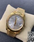 EW Factory Fake Rolex Day Date M228235 Silver Gray Dial Gold Watch