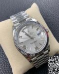 EW Factory Fake Rolex Day Date 228239-83419 Silver Gray Dial