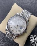 EW Factory Fake Rolex Day Date 228239-83419 Silver Gray Dial