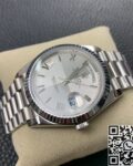 EW Factory Fake Rolex Day Date 228239-83419 Silver Gray Dial