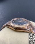 EW Factory Fake Rolex Day Date M228235 Black Dial Rose Gold Watch