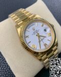 EW Factory Fake Rolex Day Date M228238-0042 White Dial Gold Watch