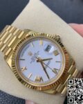 EW Factory Fake Rolex Day Date M228238-0042 White Dial Gold Watch