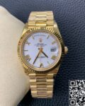 EW Factory Fake Rolex Day Date M228238-0042 White Dial Gold Watch