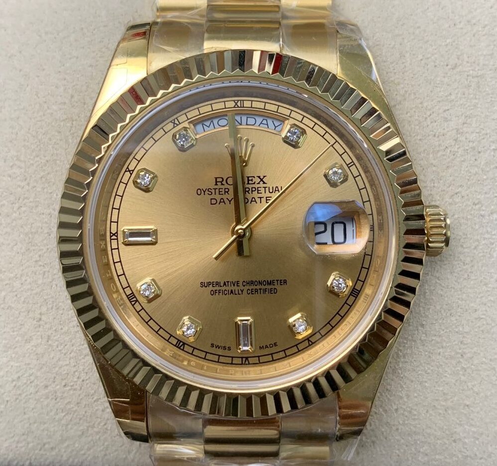 EW Factory Rolex Day Date 218238 Gold Watch