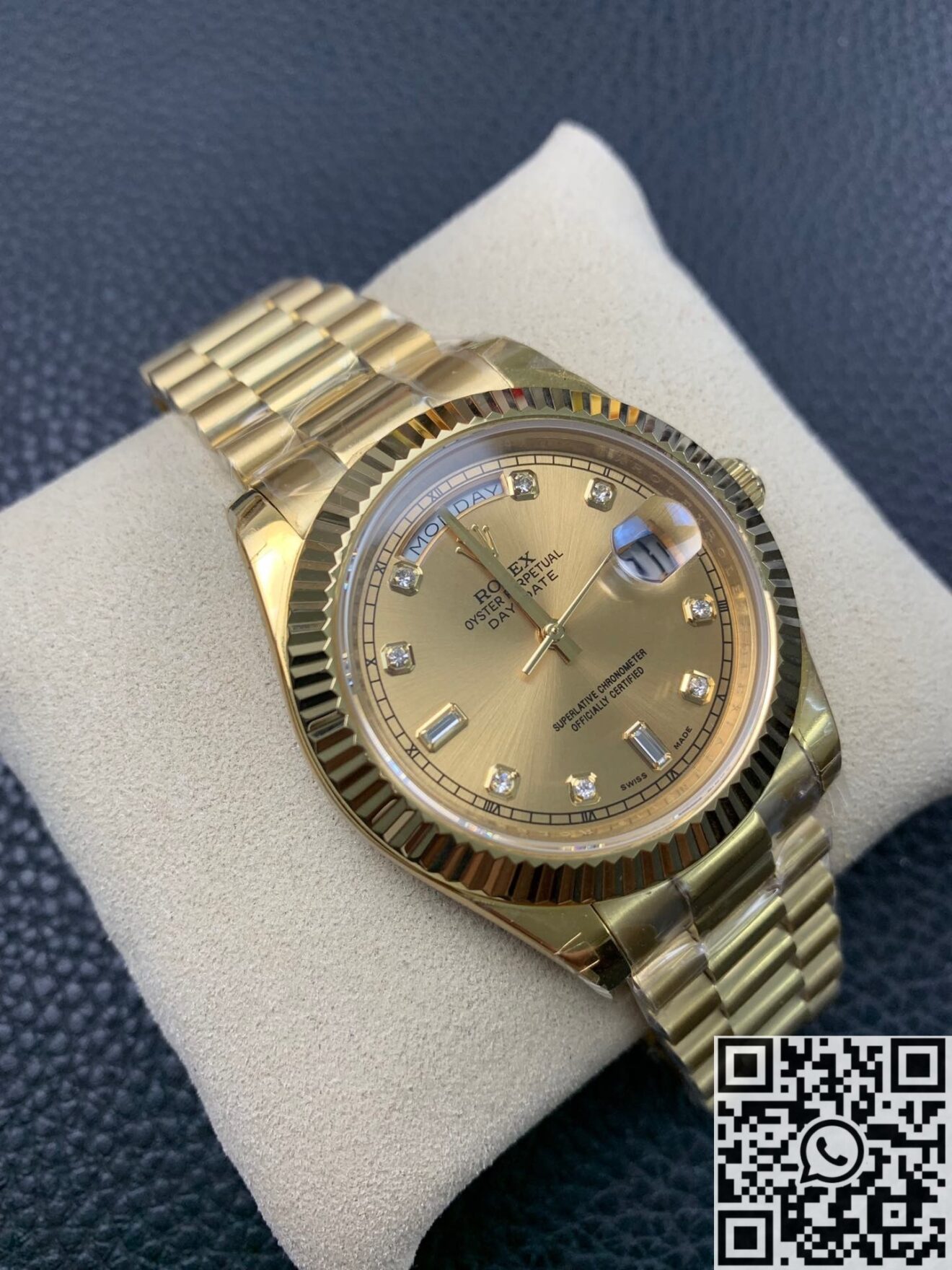 EW Factory Rolex Day Date 218238 Gold Watch